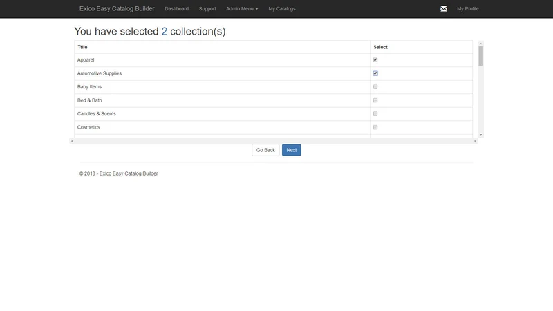 Exico Easy Catalog Builder