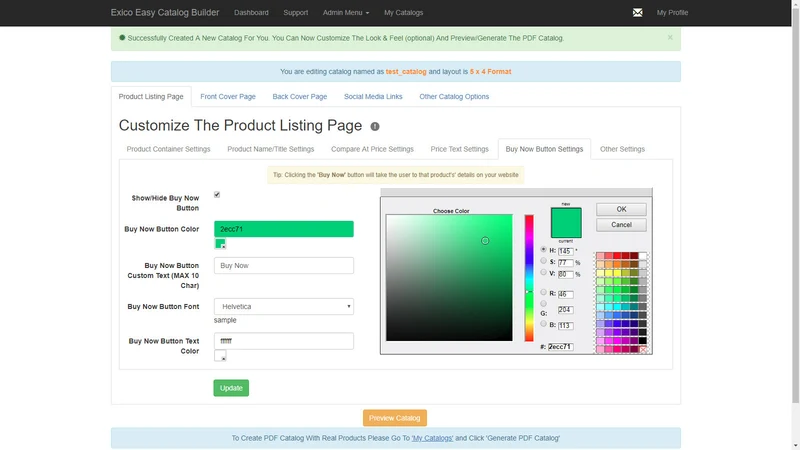 Exico Easy Catalog Builder