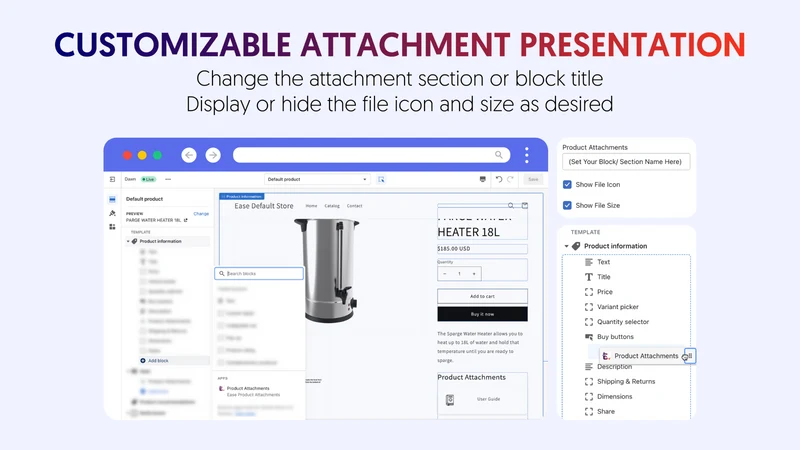 Easify Product Attachments