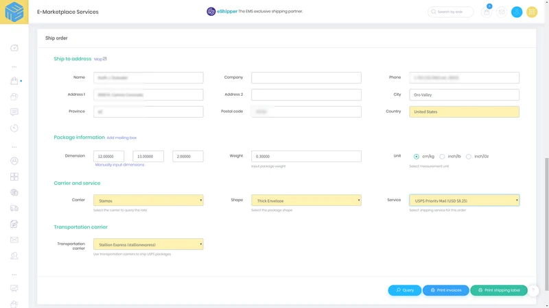 E‑Marketplace Services (EMS)