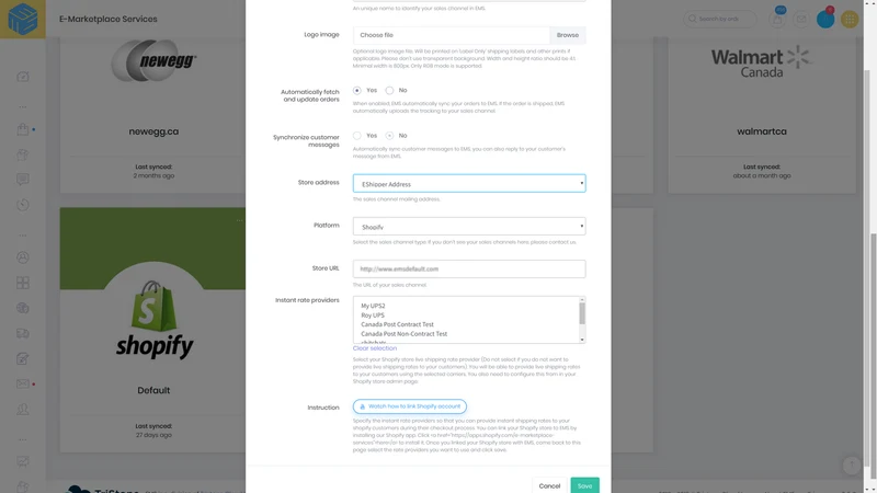E‑Marketplace Services (EMS)