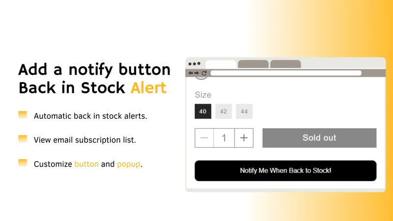 Dytify Back in stock &Wishlist
