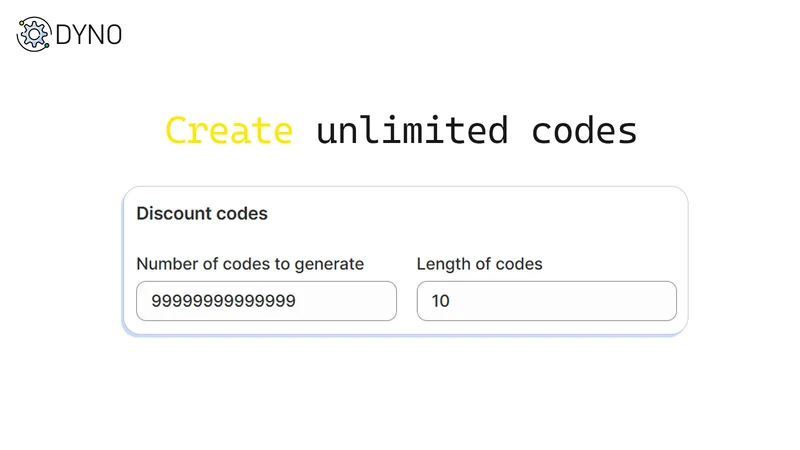 Bulk Discount Codes Generator