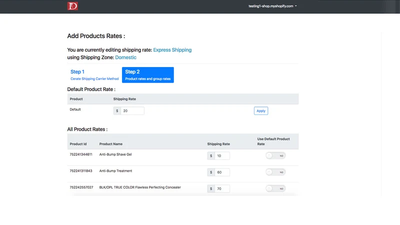 Easy Shipping Rate Manager