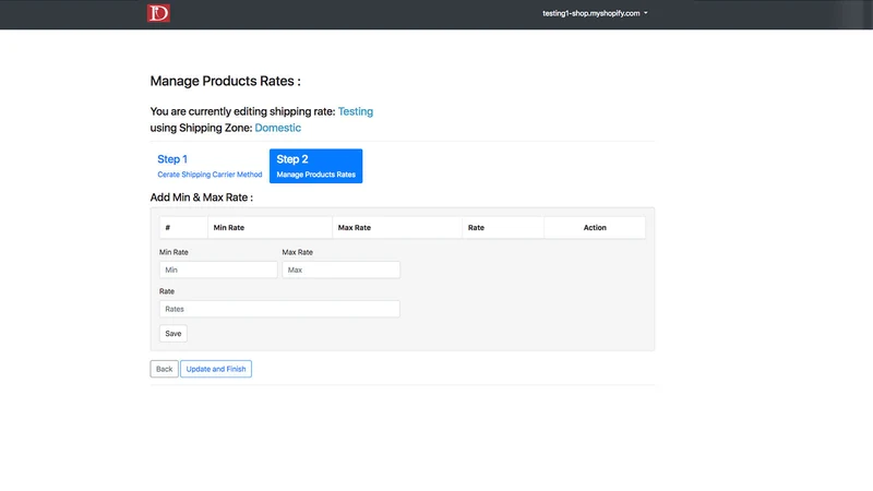 Easy Shipping Rate Manager