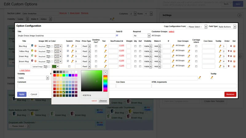 DPO Dynamic Product Options
