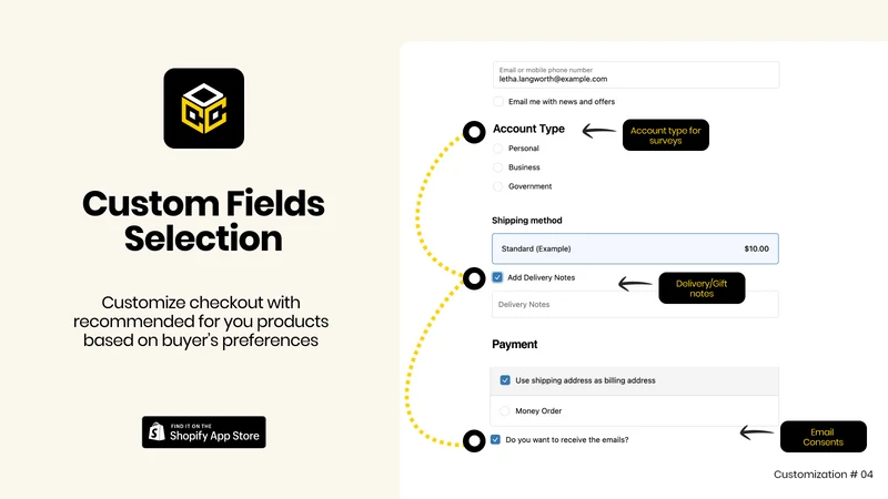 Dynamic Checkout Customizer