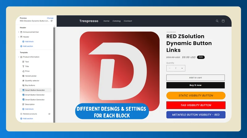 ZSolution Dynamic Button Links