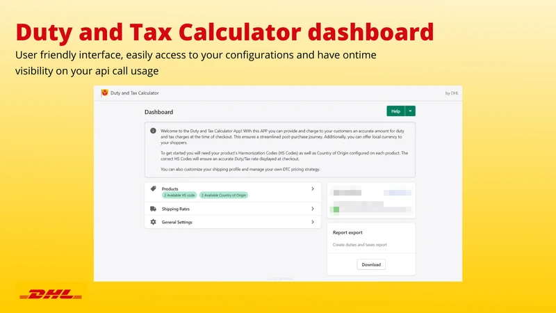 DHL Duty and Tax Calculator