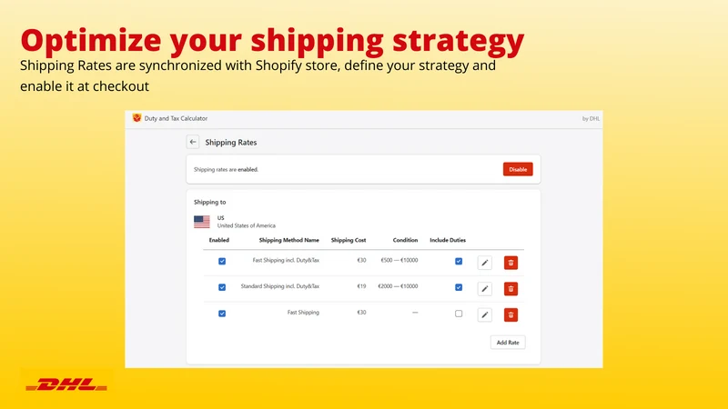 DHL Duty and Tax Calculator