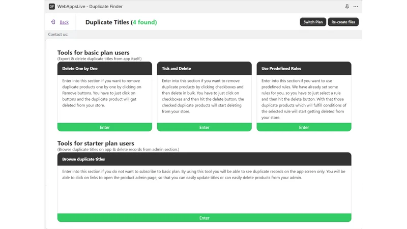WTE ‑ Duplicate Finder