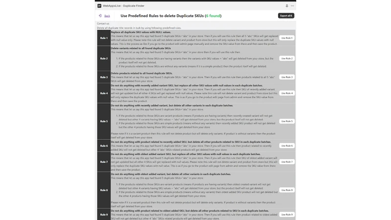 WTE ‑ Duplicate Finder