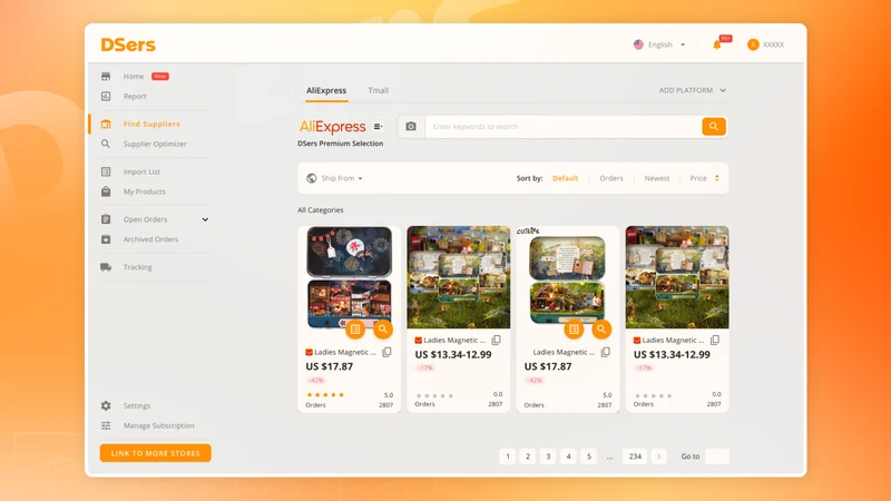 DSers: Dropship+AliExpress+AI