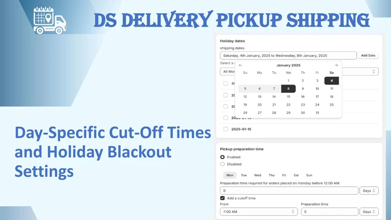 DS Pickup Delivery Date & Time