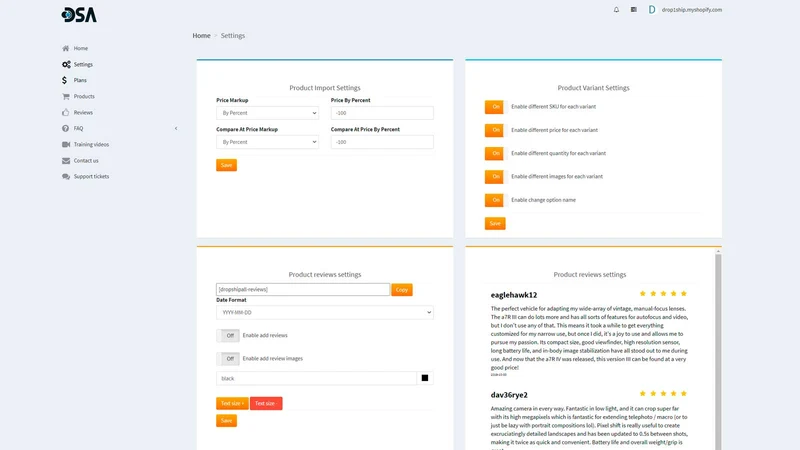 DSA: Product & Review Importer