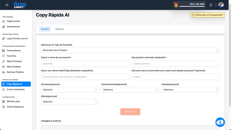 Droplinkfy ‑ AI Dropshipping