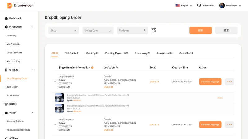 Dropioneer Dropshipping