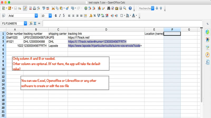 Excel CSV Tracking MassImport