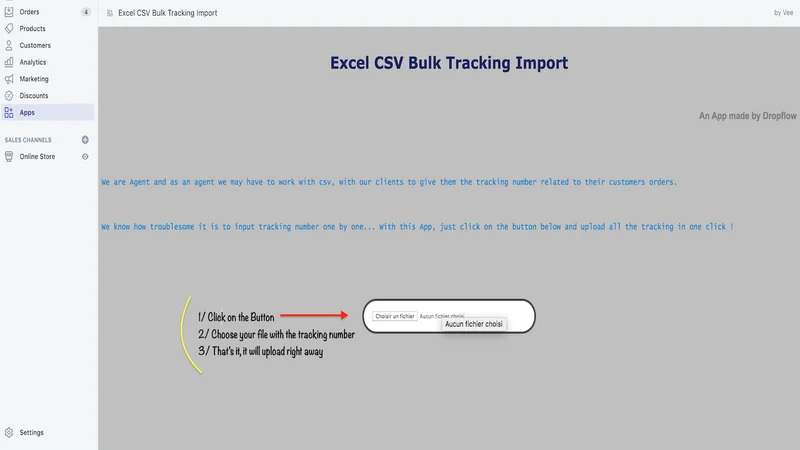 Excel CSV Tracking MassImport