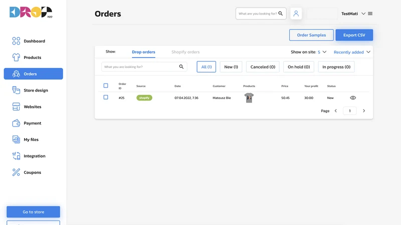 DROP: Print on Demand