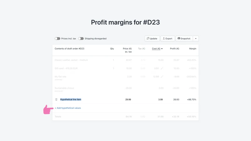 QuoteMate Draft Profit Margins