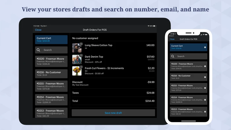 BentoSMB Draft Orders For POS