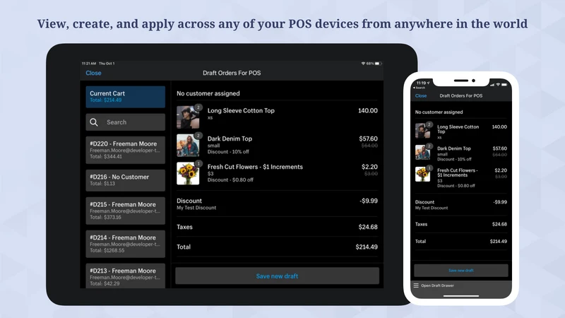 BentoSMB Draft Orders For POS