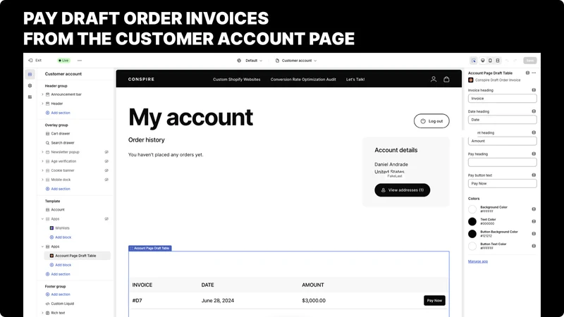 B2B Draft Order Invoices