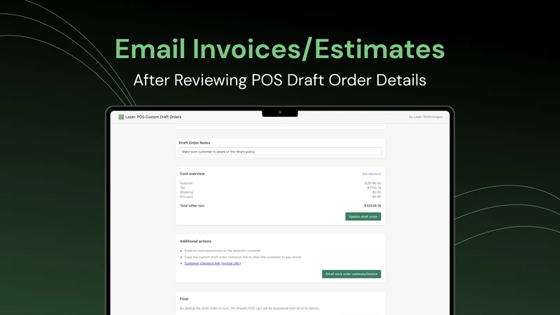 Custom & Draft Orders For POS