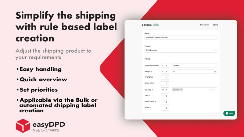 DPD Shipping | easyDPD