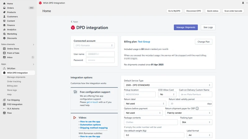 WSA DPD Integration