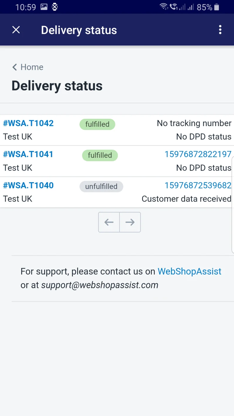 WSA DPD Integration