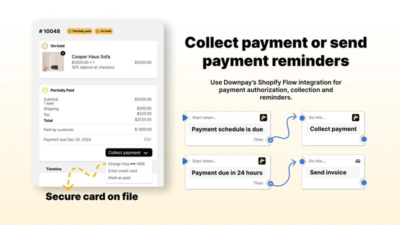 Downpay: Partial Pay & Deposit