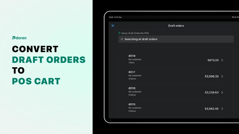 Doran: Draft Orders for POS