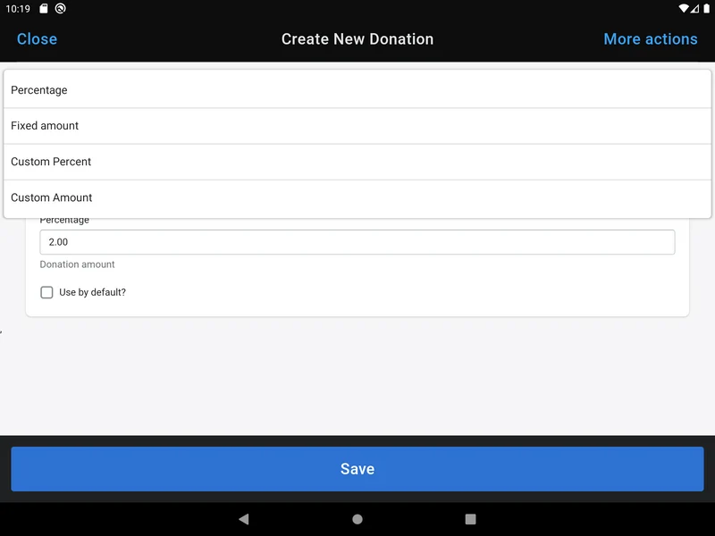 Donatly: POS Donate & Round Up