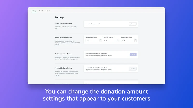 Donation Pop | Pop‑up in cart