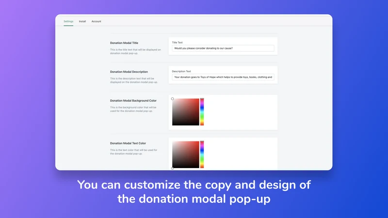 Donation Pop | Pop‑up in cart