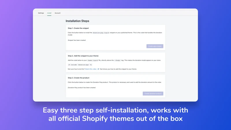 Donation Pop | Pop‑up in cart