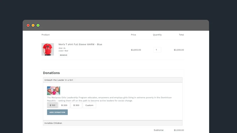 Donate Source ‑ Charity Widget