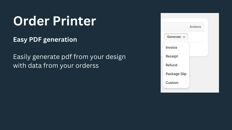 PDF Order Printer App