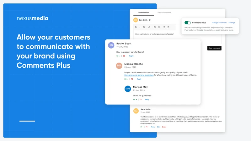 Comments Plus: blog comments