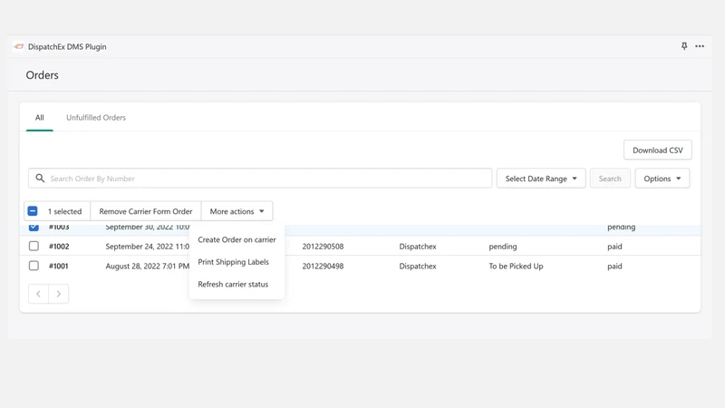 DispatchEx DMS Plugin