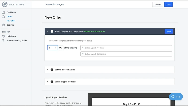 Booster: Discounted Upsells