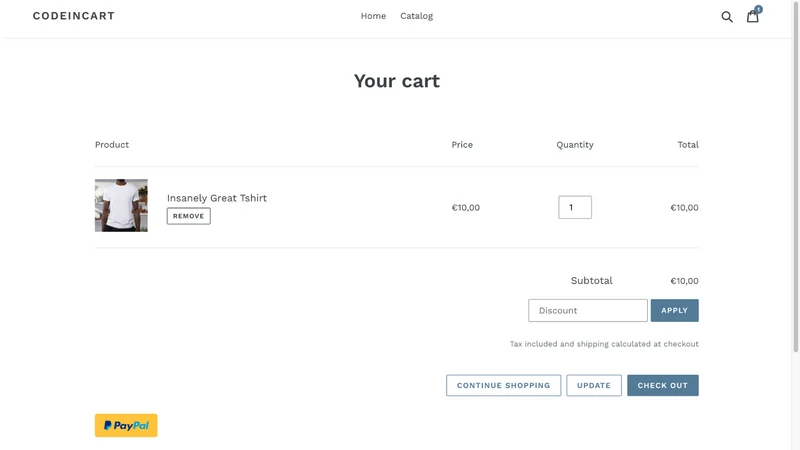 Dcode ‑ Discount codes in Cart