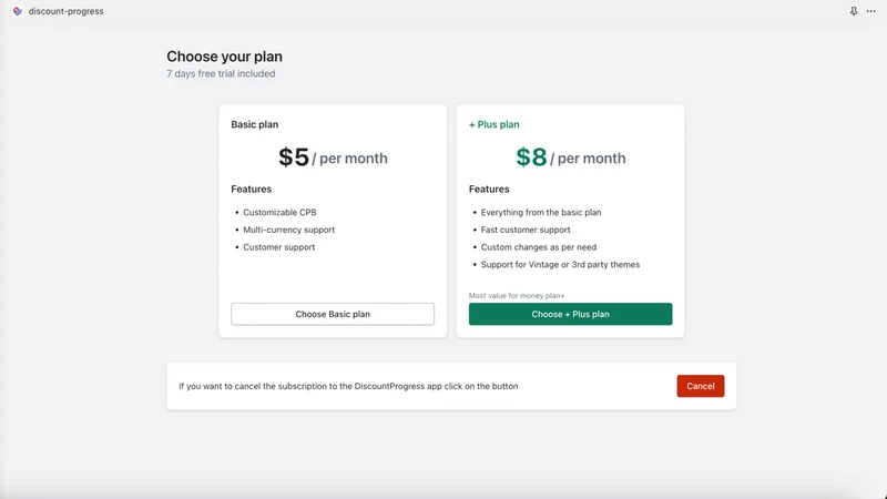 discount‑progress
