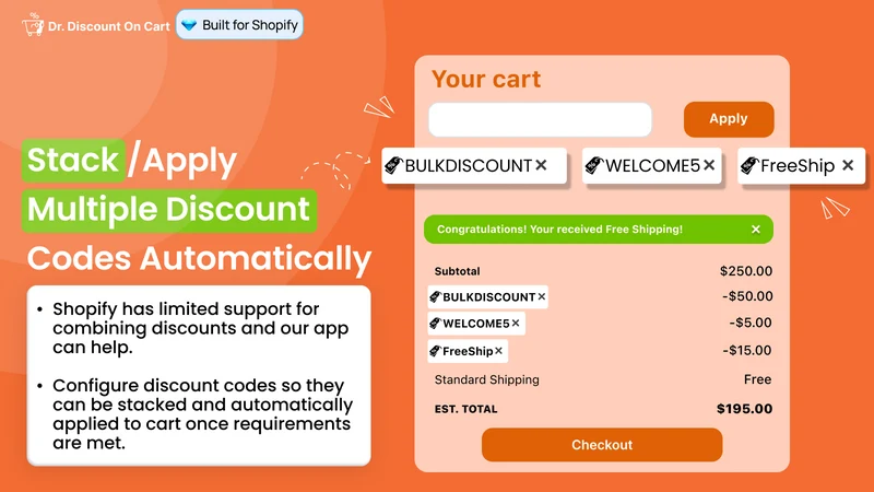 Dr Stacked Discounts on Cart