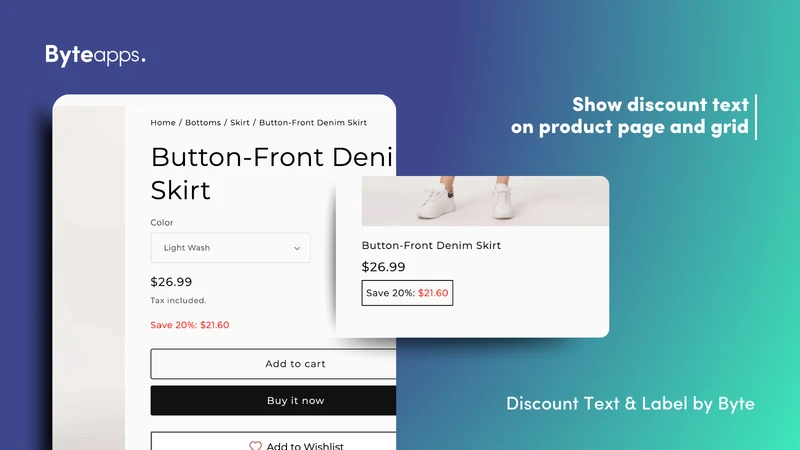 ByteTag Discount Text & Label