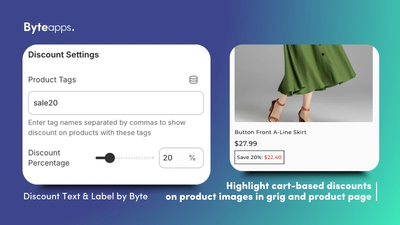 ByteTag Discount Text & Label