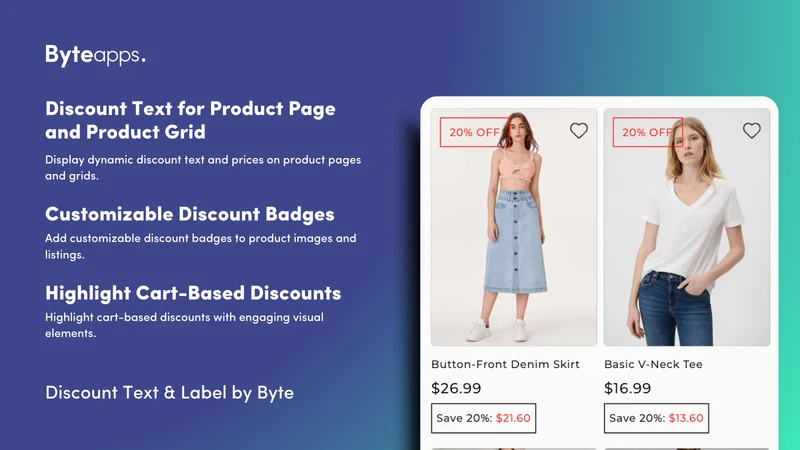 ByteTag Discount Text & Label