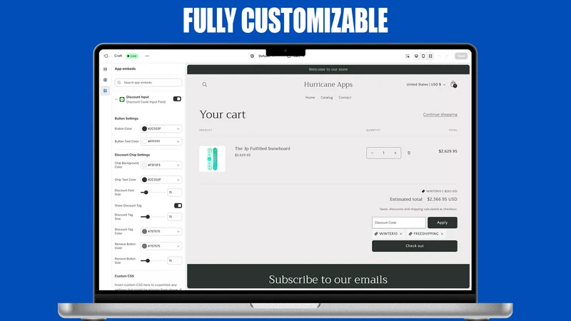 DF: Discount on Cart Input
